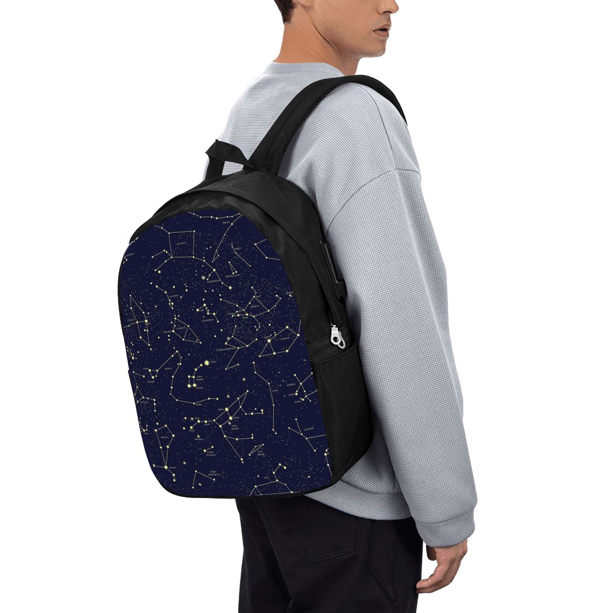 Travel Bags - Gece Gökyüzü Altın Göksel Yıldızlar Zodyak