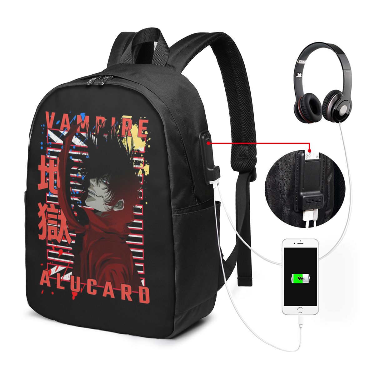 Alucard Hellsing Manga Sırt Ça - Travel Bags incelemesi ve fiyatı